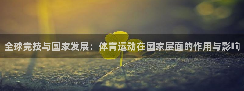 风速体育官网：全球竞技与国家发展：体育运动在国家层面的作用与影响